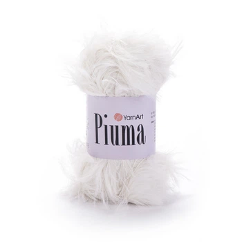 Пряжа пухнаста YarnArt Piuma 50г Піума антічний білий (№4402)