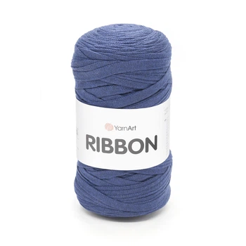 Пряжа плоска YarnArt Ribbon 250г для макраме в'язання темно-синя (№784)