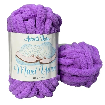 Пряжа для в'язання руками Avanti Maxi Yarn мікрополіестер фіолетова (№15)