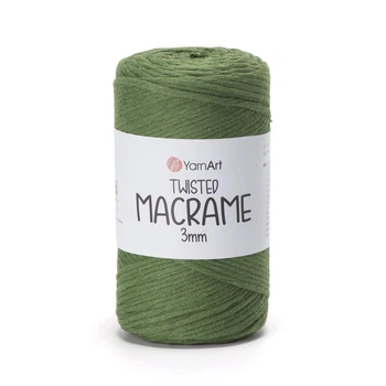 Шпагат для декору YarnArt twisted macrame 3mm 250г зелений (№787)