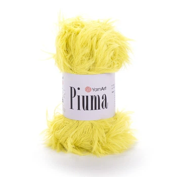 Пряжа пухнаста YarnArt Piuma 50г Піума жовта (№4418)