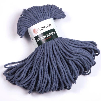 Шнур для макраме YarnArt Macrame Braided 250гр 67м джинс (№761)