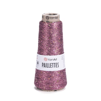 Пряжа з паєтками YarnArt Paillettes 50г рожева (№8004)