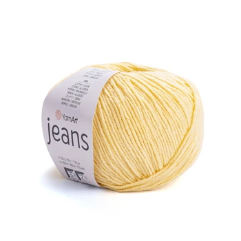 Пряжа YarnArt Jeans для в'язання 50г світло-жовта (№88)
