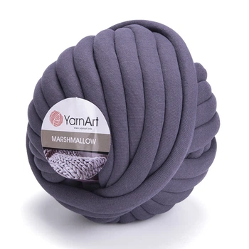 Товста пряжа YarnArt Marshmallow трикотажна 750гр темно-сіра (№908)