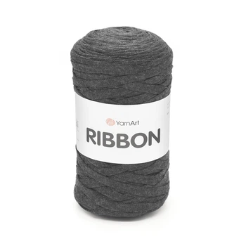 Пряжа плоска YarnArt Ribbon 250г для макраме в'язання графіт (№790)