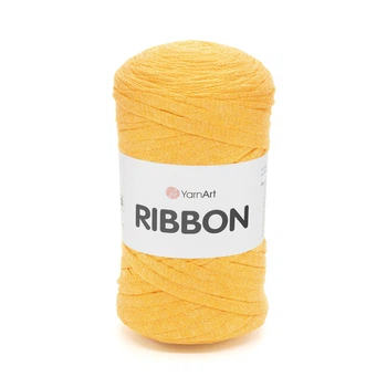 Пряжа плоска YarnArt Ribbon 250г для макраме в'язання жовта (№764)