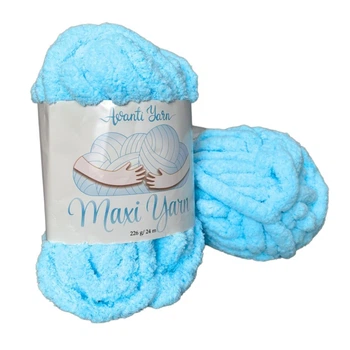Пряжа для в'язання руками Avanti Maxi Yarn мікрополіестер блакитна (№12)