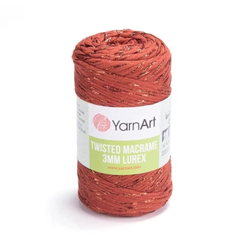 Шпагат YarnArt люрекс макраме 3мм теракотовий (785)