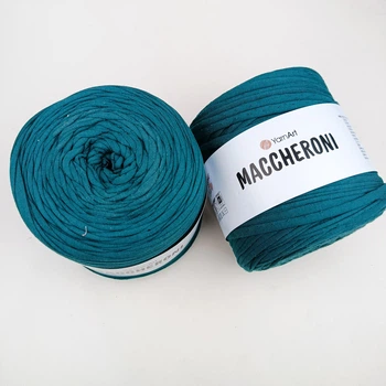 Пряжа трикотажна YARNART Maccheroni плоска для макраме смарагдова (№759)