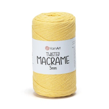 Шпагат для декору YarnArt twisted macrame 3mm 250г жовтий (№764)