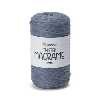 Шпагат для декору YarnArt twisted macrame 3mm 250г джинс (№761)