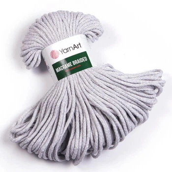 Шнур для макраме YarnArt Macrame Braided 250гр 67м світло-сірий (№756)