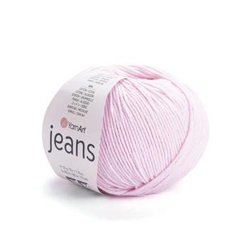 Пряжа YarnArt Jeans для в'язання 50г світло-рожева (№18)