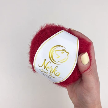 Пряжа пухнаста Avanti Yarn Norka 100г Норка рубін (№804)
