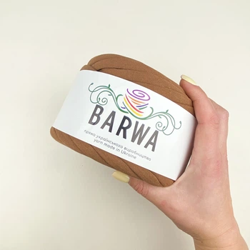 Пряжа стрічкова Barwa трикотажна плоска для в'язання макраме Лате №15