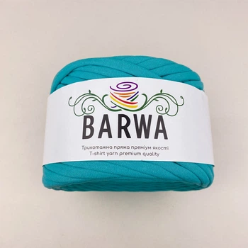 Пряжа стрічкова Barwa трикотажна плоска для в'язання макраме Бірюза №58