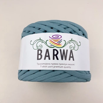 Пряжа стрічкова Barwa трикотажна плоска для в'язання макраме Сизий №51
