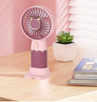 Вентилятор аккумуляторный TOPA портативный ручной ZB088A Mini Fan Розовый