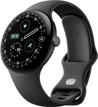 Смарт-часы Google Pixel Watch 4 45mm Wi-Fi (Matte Black Aluminum Case/Obsidian Active Band)