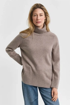 Жіночий бежевий вовняний светр SOFT WOOL TURTLENECK Gant XS 4805377