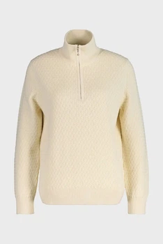 Жіноча бежева кофта COTTON TEXTURED HALF-ZIP Gant XS 4805410