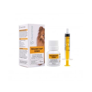 Суспензия Vitomax Prazystan Plus Празистан антигельминтная, для собак и щенят, 10 мл