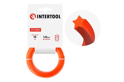 Леска для триммера Intertool 1.6мм x 15м звезда (DT-2306)