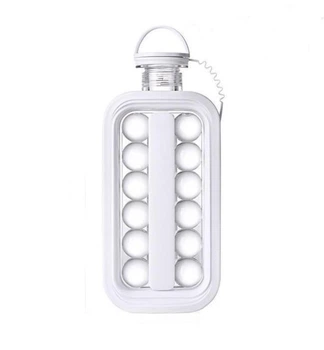 Силиконовая форма-бутылка для льда 17 шариков с крышкой