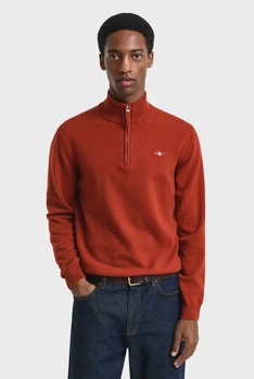 Чоловічий червоний вовняний джемпер SUPERFINE Gant S 87213