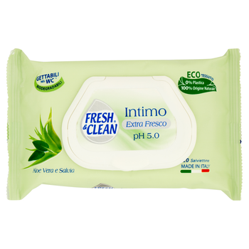 Вологі серветки для інтимної гігієни освіжаючі fresh&clean salv.int.menta/salvia 20 шт.
