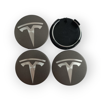 Комплект ковпачків для дисків Tesla (4 шт, графітовий колір)