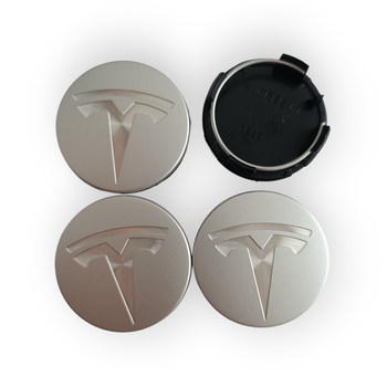 Комплект колпачков на диски Tesla ( 4шт), серебряный