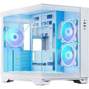 Корпус Chieftec VISIO GM-30W-TG-OP ATX, без Блок живлення, Білий