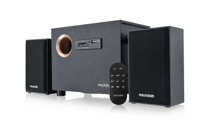Акустична система 2.1 Microlab M-105R, 10Вт (ДУ, FM), чорна
