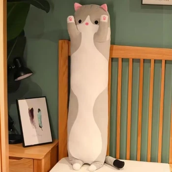 Мягкая игрушка Кот Батон 70 см серый
