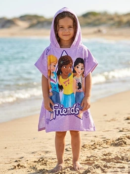 Рушник пончо дитячий LEGO Friends з капюшоном, 2–6 років, 100% бавовна