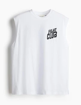 Майка H&M М0139277 (12585170) колір білий (М0139277 - 223246)