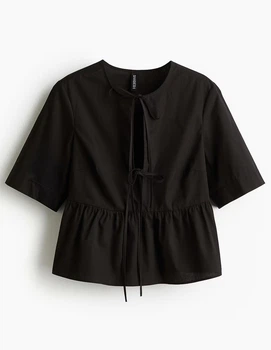 Блуза H&M Ж1125351 (12028330) колір чорний XXS