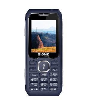 Мобільний телефон Sigma X-Style 341 Bro Blue, 2 SIM, кнопковий, FM-радіо, ліхтарик, PowerBank 4050 мАг