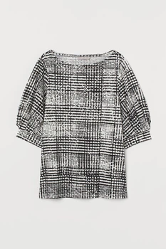 Топ H&M чорний білий XQTRM933 S