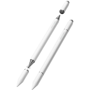 Стилус-ручка для емкостных экранов Vention Magnetic Stylus Pen White Aluminum Alloy Type 3-в-1 White (KQLW0)