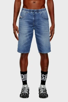 Чоловічі сині джинсові шорти 2033 D-KROOLEY-SHORT JOGG CALZONCINI Diesel 30 A12717 068HY