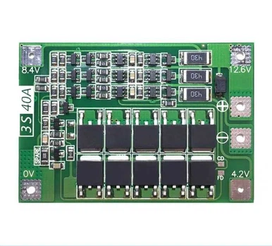 Контроллер заряда/разряда батареи BMS 3S 3.7V 40A с балансировкой