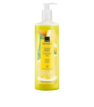 Гель для душу Avon Senses "Цитрусовий заряд" (лимон,базилік) 720мл