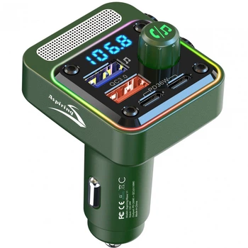 Автомобільний FM-трансміттер Aspiring Wave 11 54W PD LED/Bluetooth//QC3.0, 2хUSB-C 36W