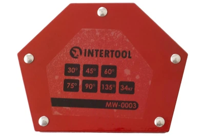 Магнитный фиксатор держатель для сварки Intertool MW-0003 34кг трапеция