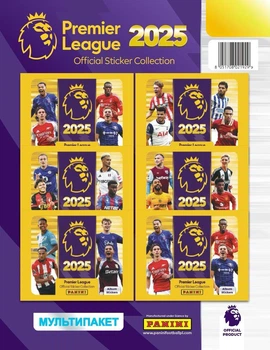 Мультипакет з 6-ма пакетиками наклейок Panini Premier League 2025