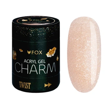 Акрил-гель F.O.X Aсryl Gel Charm 010 Topaz теплый беж с легким светоотражающим эффектом и шиммером 20 мл