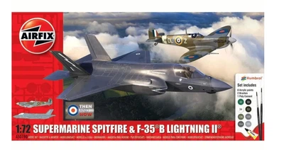 Збірна модель 1:72 «Тоді і зараз» Supermarine Spitfire & F-35B Lightning II набір Airfix A50190